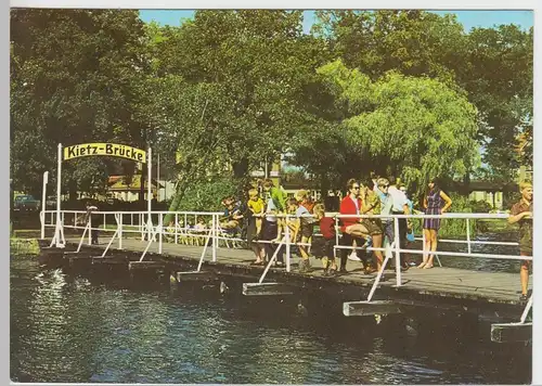 (92989) AK Waren, Müritz, Kietz Brücke 1974