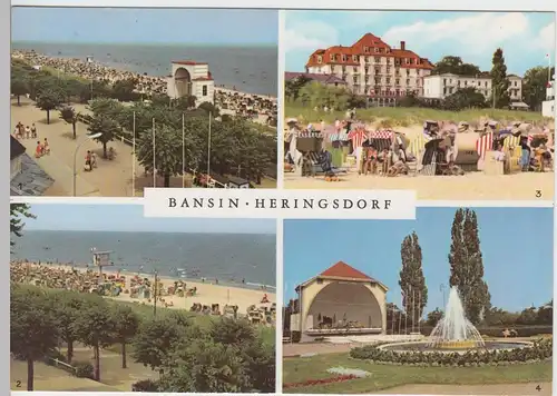 (92282) AK Seebad Bansin Heringsdorf, Mehrbildkarte, 1976