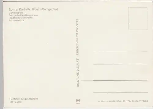 (92162) AK Born a. Darß, Mehrbildkarte, 1986
