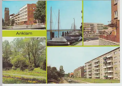 (91896) AK Anklam, Mehrbildkarte, 1988