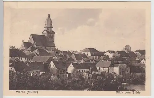 (88614) AK Waren Müritz, Blick vom Stüde, vor 1945