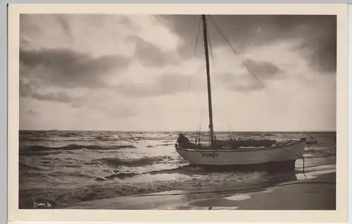 (88270) Foto AK Seestimmung am Morgen, Ostsee DDR 1955