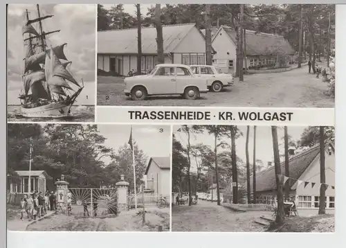 (87076) Foto AK Trassenheide auf Usedom, Ferienlager, Zeltlager 1984