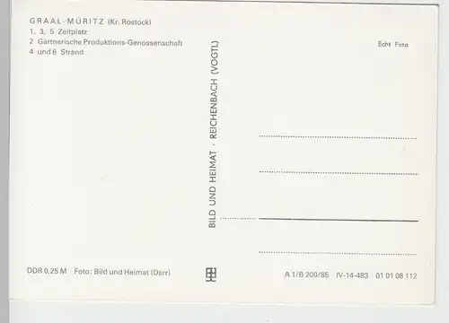 (86869) Foto AK Graal-Müritz, Mehrbildkarte 1985