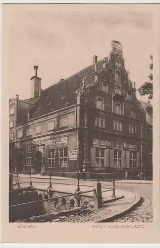 (80099) AK Wismar, Koch'sche Brauerei, vor 1945