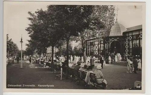 (79135) Foto AK Ostseebad Zinnowitz, Konzertplatz, vor 1945