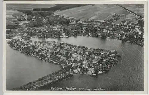 (77550) AK Malchow i. Mecklbg., Fliegeraufnahme 1933-45
