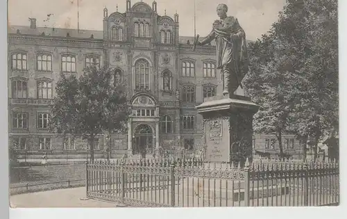 (76368) AK Rostock, Universität, Blücher Denkmal 1915