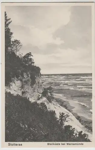 (72966) AK Stolteraa, Steilküste bei Warnemünde, vor 1945