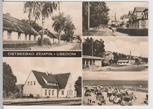 (70331) Foto AK Ostseebad Zempin a. Usedom, Mehrbildkarte 1970