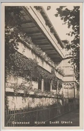 (69257) Foto AK Ostseebad Müritz, Sankt Ursula 1933
