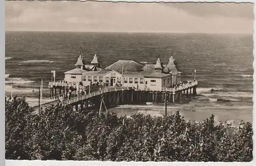 (67307) Foto AK Seeheilbad Ahlbeck, Seebrücke 1962