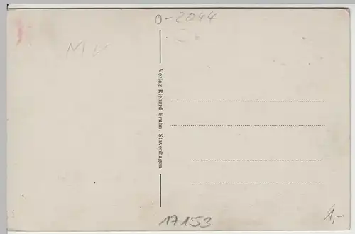 (63744) AK Stavenhagen, Fritz-Reuter-Denkmal, vor 1945