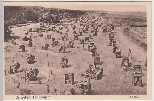 (61068) AK Ostseebad Brunshaupten, Strandleben, vor 1945