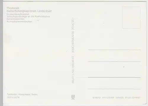 (60861) AK Pasewalk, Lindenbad, Mehrbildkarte 1986