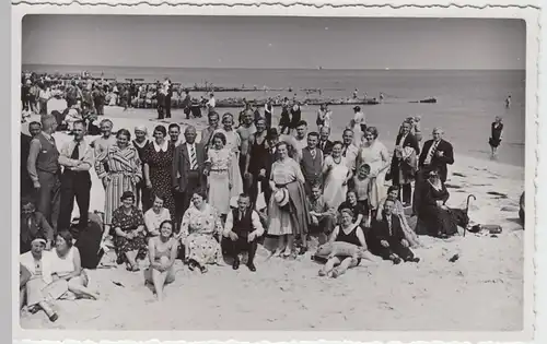 (59702) Foto AK Ostseebad Koserow, große Personengruppe