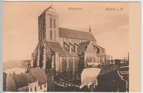 (53183) AK Wismar, Nikolaikirche, vor 1905