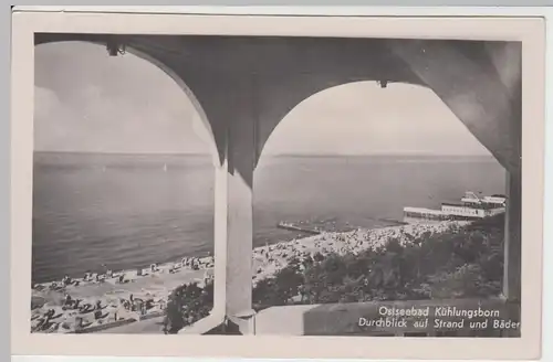 (52558) Foto AK Ostseebad Kühlungsborn, Strand, nach 1945