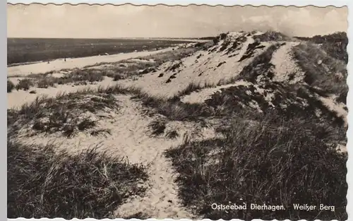 (52536) Foto AK Ostseebad Dierhagen, Weißer Berg 1957
