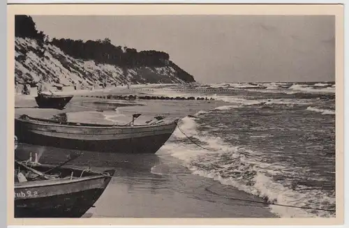 (52526) AK Stubbenfelde, Usedom, Boote am Strand