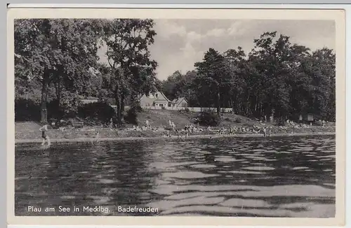 (52367) AK Plau am See, Badefreuden 1968