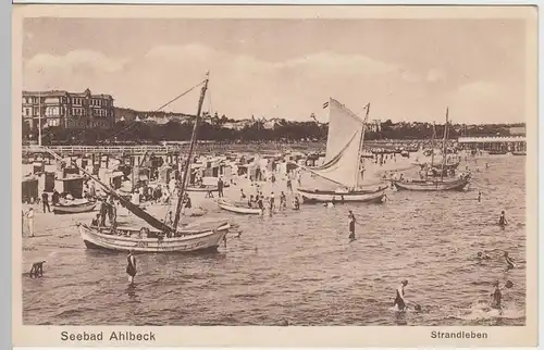 (49762) AK Seebad Ahlbeck, Strandleben, 1931