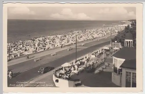 (47145) Foto AK Kühlungsborn, Strand, Kulturhausterrasse, vor 1945