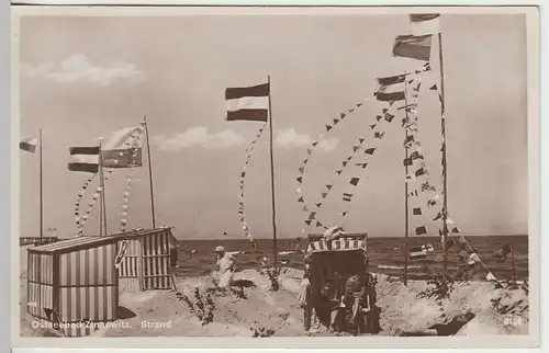 (34782) Foto AK Ostseebad Zinnowitz, Strand, 1930