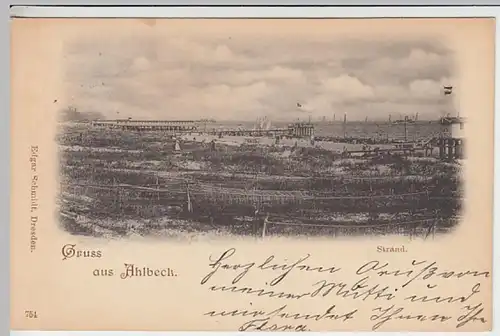 (28237) AK Gruss aus Ahlbeck, Strand 1899
