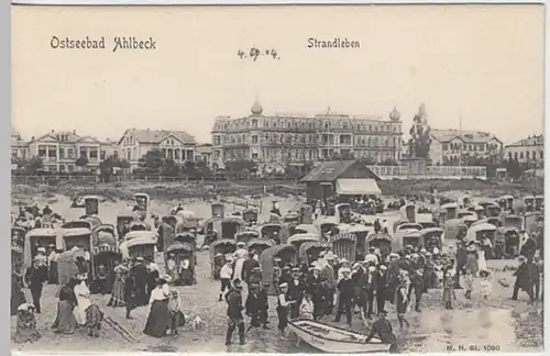 (21251) AK Ahlbeck, Heringsdorf, Strandleben 1904