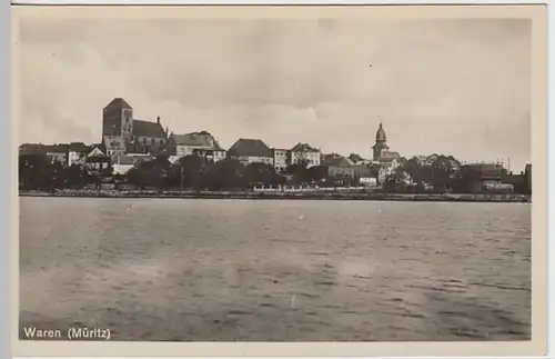 (20426) Foto AK Waren, Müritz, Panorama 1930