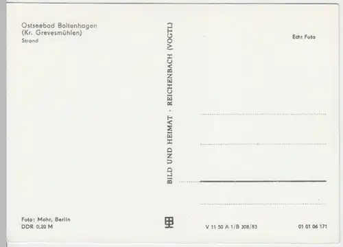 (14005) Foto AK Boltenhagen, Strand 1983