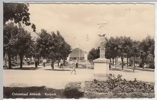 (13841) Foto AK Ahlbeck, Heringsdorf, Kurpark 1961