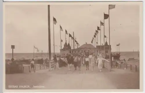 (13565) Foto AK Ahlbeck, Heringsdorf, Seebrücke, vor 1945