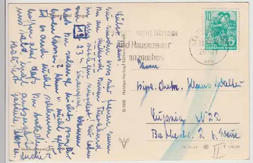 (115646) AK Ostseebad Zingst, Strand 1960