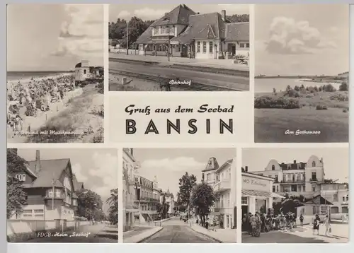 (112780) Foto AK Seebad Bansin, Mehrbildkarte 1968
