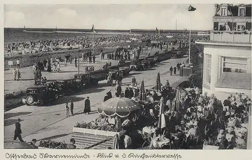 (107875) AK Ostseebad Warnemünde, Blick von der Kurhausterrasse 1933-45