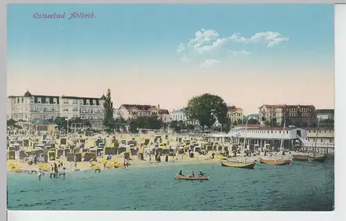 (107672) AK Ostseebad Ahlbeck, Strand 1910/20er