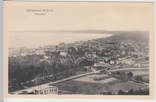 (107673) AK Ostseebad Ahlbeck, Panorama, vor 1945