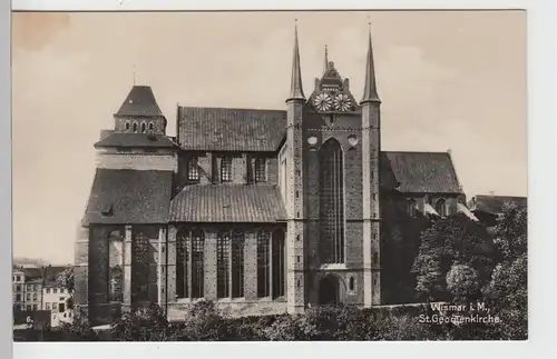 (106618) Foto AK Wismar, St. Georgenkirche, 1920er