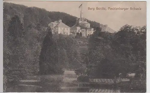 (106564) AK Burg Schlitz, Blick zum Schloss, um 1910