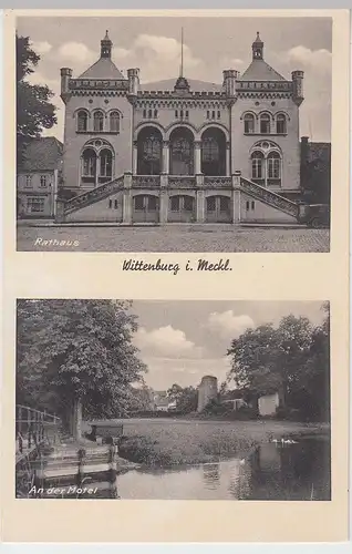 (103758) AK Wittenburg, Meckl., Rathaus, Motel, vor 1945