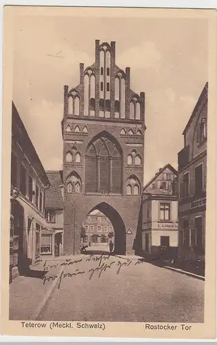 (103757) AK Teterow,  Meckl. Schweiz, Rostocker Tor, vor 1945