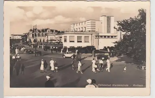 (103053) Foto AK Ostseebad Warnemünde, Kurhaus, vor 1945