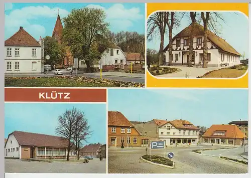 (102855) AK Klütz, Meckl., Mehrbildkarte, Ferienheim, Markt 1983