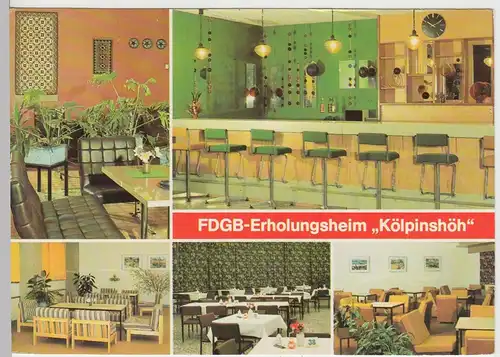 (102838) AK Kölpinsee, Loddin, Mehrbildkarte, FDGB Erholungsheim Kölpinshöh 1983