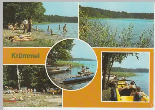 (102801) AK Krümmel, Meckl., Mehrbildkarte, Campingplatz 1983