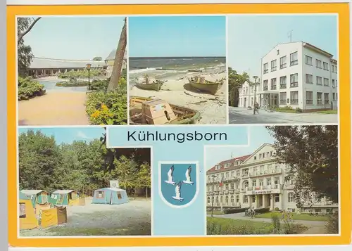 (102800) AK Ostseebad Kühlungsborn, Mehrbildkarte, Bootsliegeplatz, Zeltplatz 19