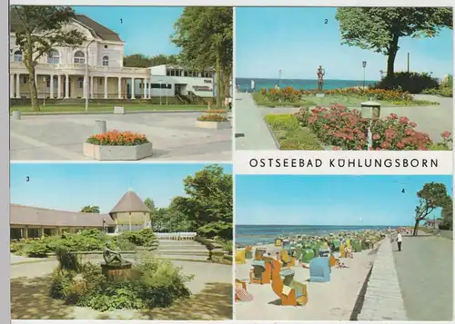 (102796) AK Ostseebad Kühlungsborn, Mehrbildkarte, Meerwasserschwimmhalle, Stran