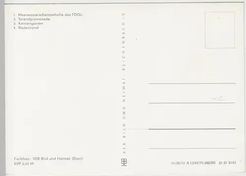 (102796) AK Ostseebad Kühlungsborn, Mehrbildkarte, Meerwasserschwimmhalle, Stran